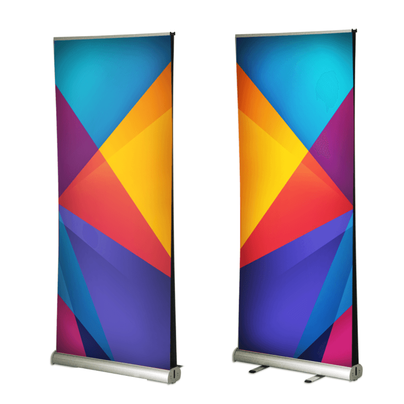 Double Sided Pull Up Banners - 13 oz Matte Vinyl 33x81