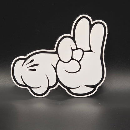 Economy White Vinyl Stickers