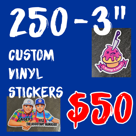 $50 Holiday Special -> 250 Stickers -> FREE Shipping